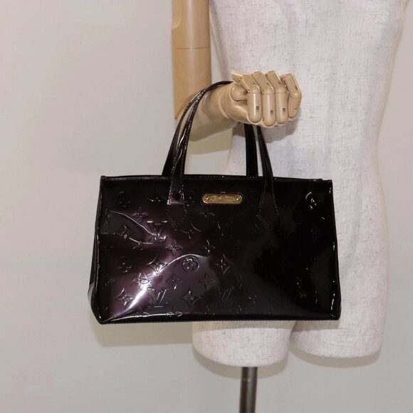 LOUIS VUITTON Monogram Vernis Wilshire PM Hand Bag Amarante M93641 Auth yk19019 - Picture 15 of 16